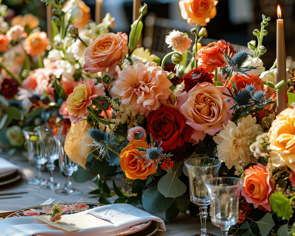 runner di fiori per il matrimonio